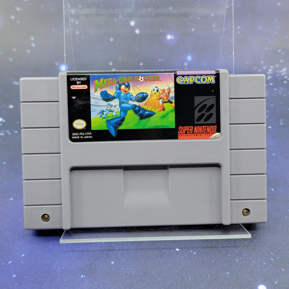 Mega Man Soccer Super Nintendo SNES Capcom Game Cartridge SNS-RQ-USA